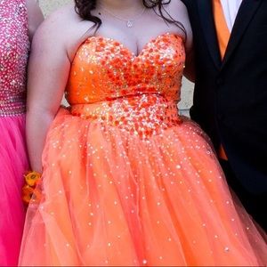 Orange prom dress